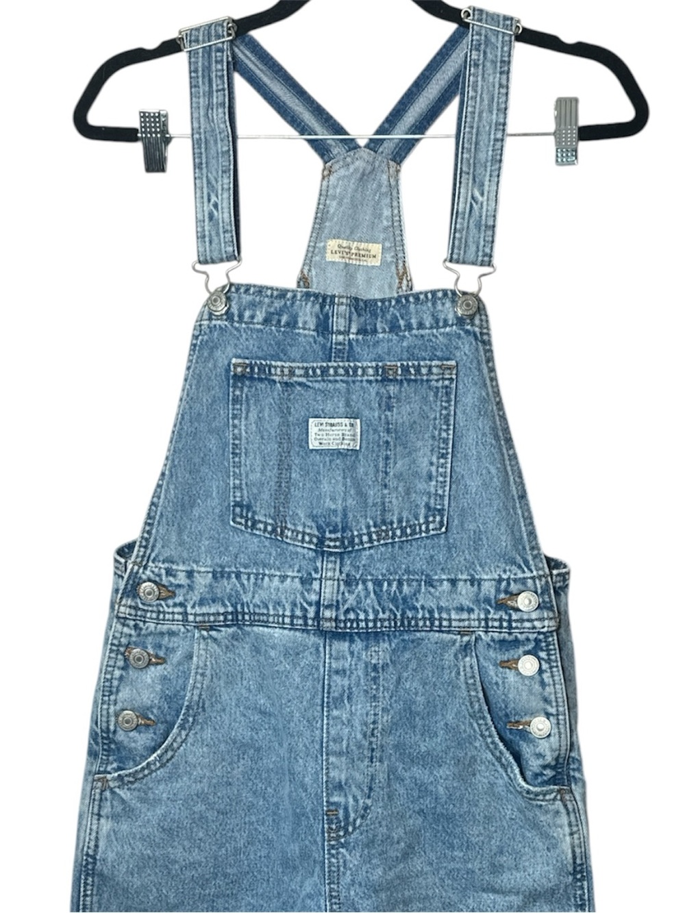 Levi’s Premium Vintage Overalls No Stone Unturned Free People Size Small - Picture 5 of 9